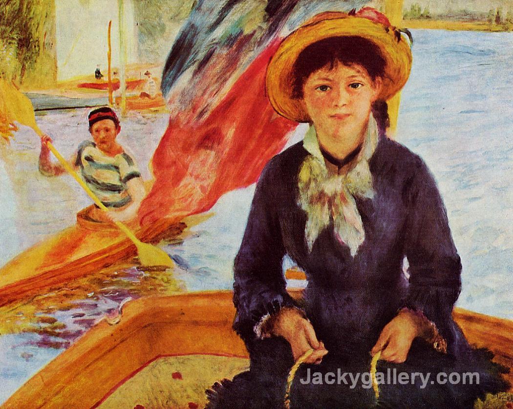 Canoeing (Young Girl in a Boat) by Pierre Auguste Renoir paintings reproduction